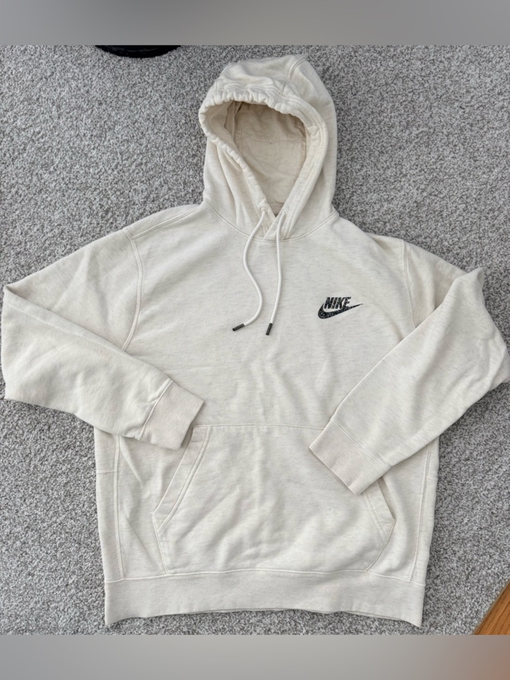Nike Sweatshirt Men’s Small Cream Heathered Color